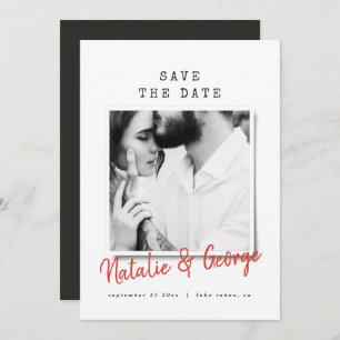 Modern minimal Christmas vintage indie photo Holiday Card