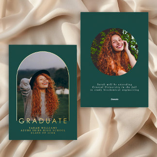 Modern Minimal Classic Graduation Announcement