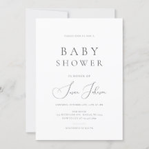 Modern Minimal Clean and Classic Baby Shower