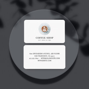 Modern Minimal  Coffee Shop Professional  Business Card