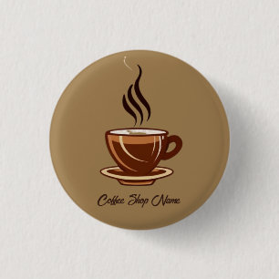 Modern Minimal Coffee Shop professional shop 3 Cm Round Badge