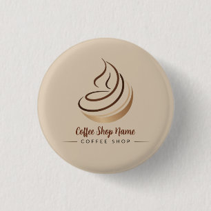 Modern Minimal Coffee Shop professional  shop 3 Cm Round Badge