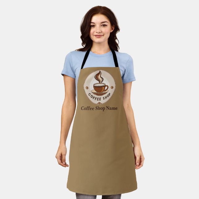 Modern Minimal Coffee Shop professional  shop Apron (Worn)