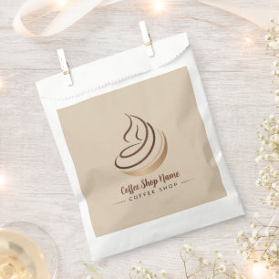 Modern Minimal Coffee Shop professional shop Favour Bags