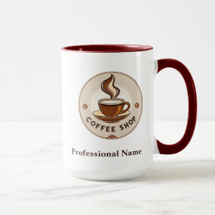 Modern Minimal Coffee Shop professional shop Mug