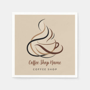Modern Minimal Coffee Shop professional shop Napkin