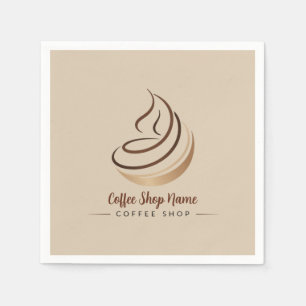 Modern Minimal Coffee Shop professional  shop Napkin
