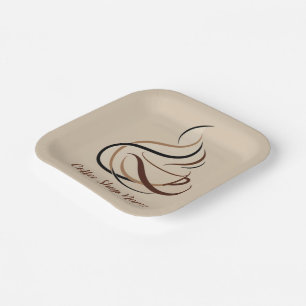 Modern Minimal Coffee Shop professional  shop Paper Plate