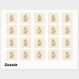 Modern Minimal Coffee Shop professional  shop Square Sticker