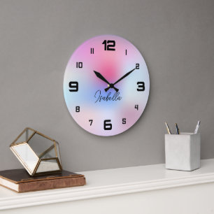 Modern Minimal Colourful Round Clock