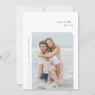 Modern Minimal Contemporary Photo Wedding Save The Date
