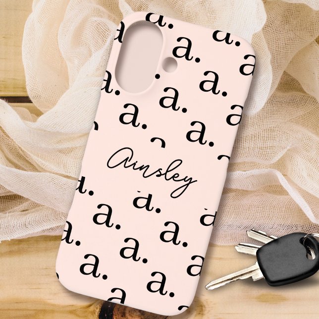  Modern Minimal Contemporary Stylish Monogram Case-Mate iPhone Case (Creator Uploaded)