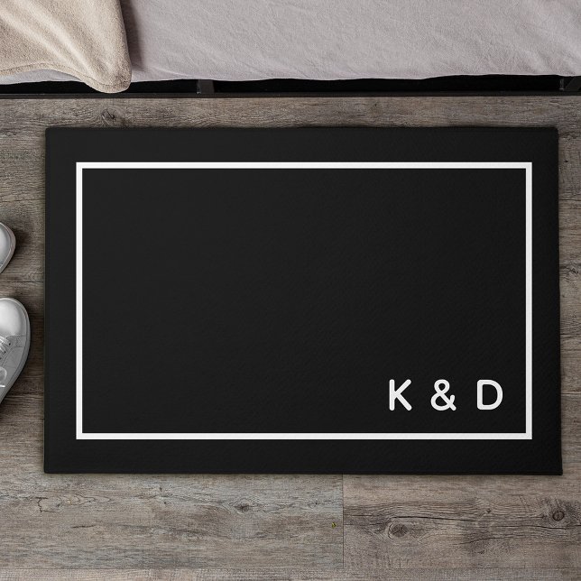 Modern Minimal Couple Monogram Housewarming Doormat (Creator Uploaded)