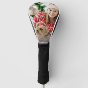 Modern Minimal Create Your Own Photo Name Golf Head Cover