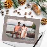 Modern Minimal Curved Frame 1 Photo Christmas Holiday Card<br><div class="desc">With all the craziness in our lives (especially around the holiday season), this simply designed Christmas photo card is perfect for sending out to family and friends! It features a horizontally orientated curved corners frame and a simple tan brown and white colour scheme. Text reads, "The simple things bring great...</div>