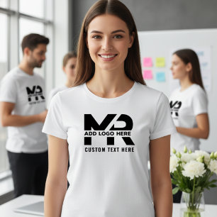 Modern Minimal Custom Business Logo Branded Staff T-Shirt