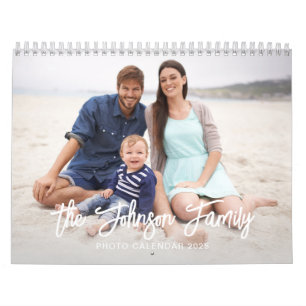 Modern Minimal Custom Family Photo Calendar