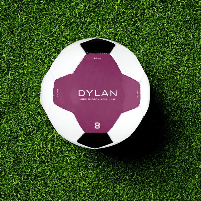 Modern Minimal Custom Name Jersey Number Magenta Football (Creator Uploaded)