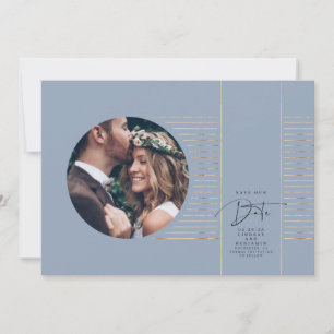Modern Minimal Delicate Save The Date Photo