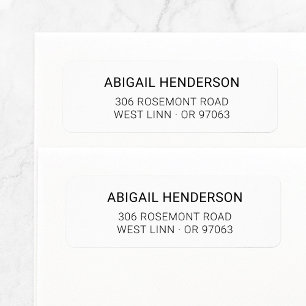 Modern Minimal Design Basic 10 Return Address