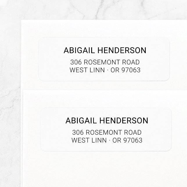 Modern Minimal Design Basic 10 | Return Address (Modern simple and minimalistic basic return address label template. Design your own!)