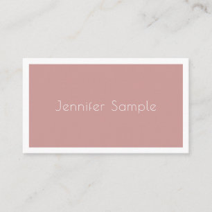 Modern Minimal Design Sleek Plain Elegant Trendy Business Card