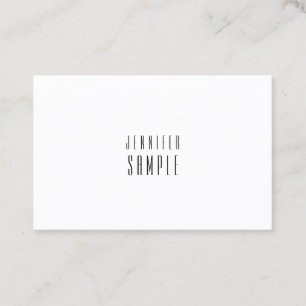 Modern Minimal Design Sophisticated Smart Plain Business Card