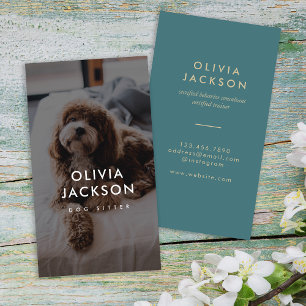 Modern Minimal Dog Trainer Dog Sitter Business Card