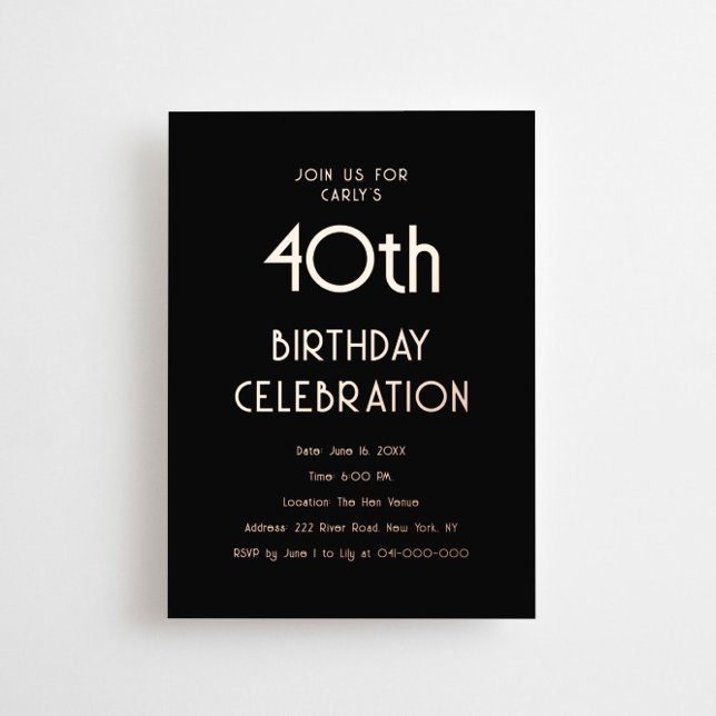 Modern Minimal Elegant 40th Birthday (Creator Uploaded)