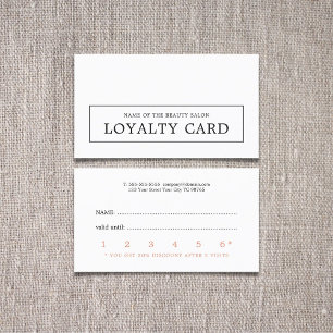 Modern Minimal Elegant Beauty Loyalty Card
