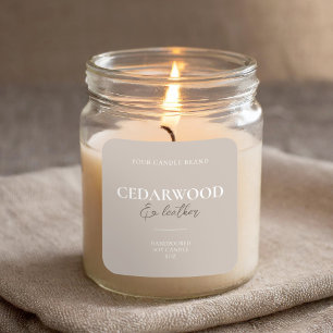 Modern Minimal Elegant Candle Label
