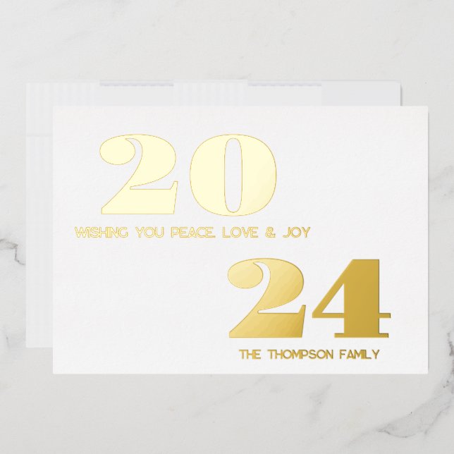 Modern minimal  elegant foil holiday card (Envelope)