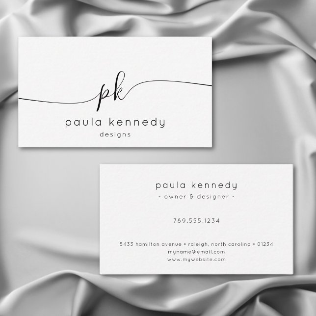 Modern Minimal Elegant Monogram Business Card (Creator Uploaded)