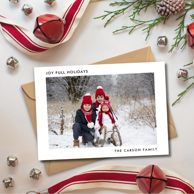 Modern Minimal Elegant Photo Holiday Card (Creator Uploaded)
