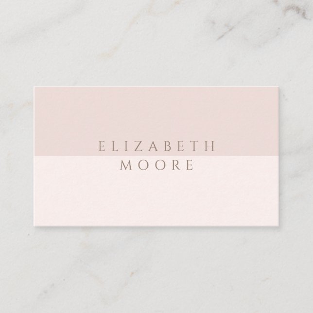 Modern, Minimal & Elegant Pink Duotone Business Card (Front)