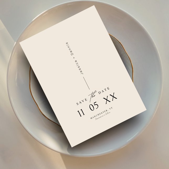 Modern Minimal Elegant Script Boho Save the Date Invitation (Creator Uploaded)