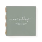 Modern Minimal Elegant Script Sage Wedding Guest