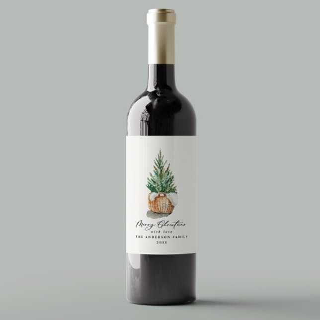 modern minimal elegant simple natural winter wine label (Creator Uploaded)