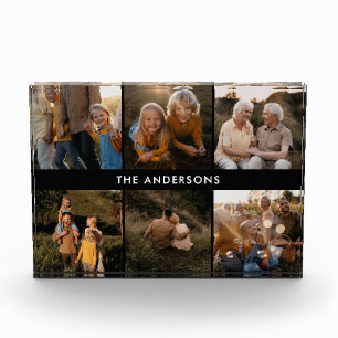 Modern minimal elegant simple unique family gift photo block