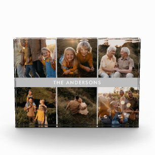 Modern minimal elegant simple unique family gift photo block