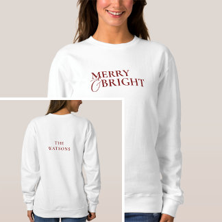 Modern Minimal Elegant Typography Family Christmas Sweatshirt