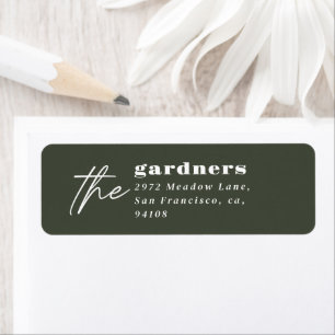 Modern minimal elegant typography family green