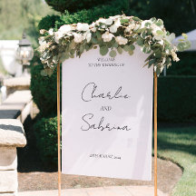 Modern Minimal Elegant Wedding Welcome Sign