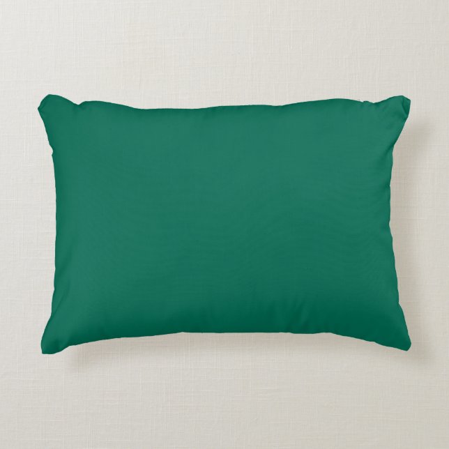 Modern Minimal Emerald Green Solid Colour  Decorative Cushion (Front)