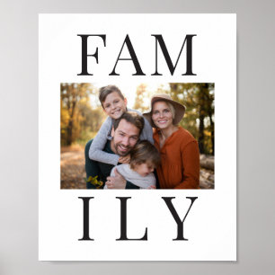 Modern minimal family typography poster