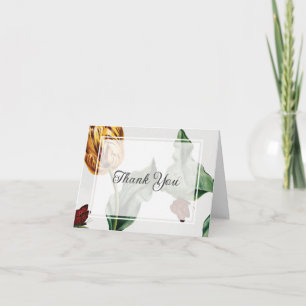 Modern Minimal Floral Tulip  Thank You Card