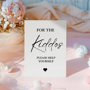 Modern Minimal For the kiddos Wedding Favours Sign