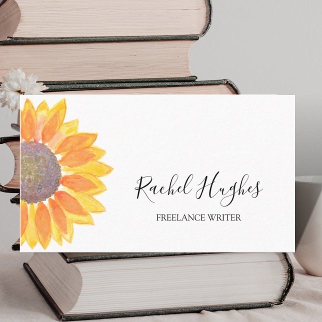 Modern Minimal Freelance Writer Business Card (Creator Uploaded)