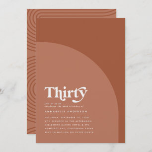 Modern minimal geometric terracotta birthday