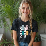 Modern Minimal Grad Typography Class of 2024 Grad<br><div class="desc">Modern,  bold trendy typography design that uniquely arranges the word "GRAD" and "2024" to create this stylish typographic class of 2024 t-shirt design. Customize with grad's name and the year. Note: colors can easily be changed to suit your design preference. Perfect gift for the grad. Design by Moodthology Papery.</div>
